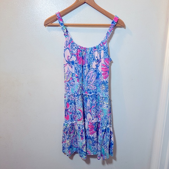 LILLY PULITZER LORO PRINT SUNDRESS IN MULTI POP UP GOT YOUR BACK - Picture 3 of 8